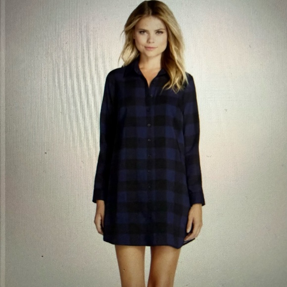 BB Dakota Dresses & Skirts - BB Dakota Buffalo Plaid Shirt Dress Long Sleeve